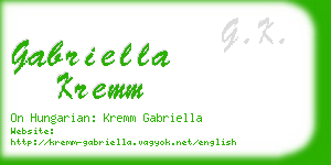 gabriella kremm business card